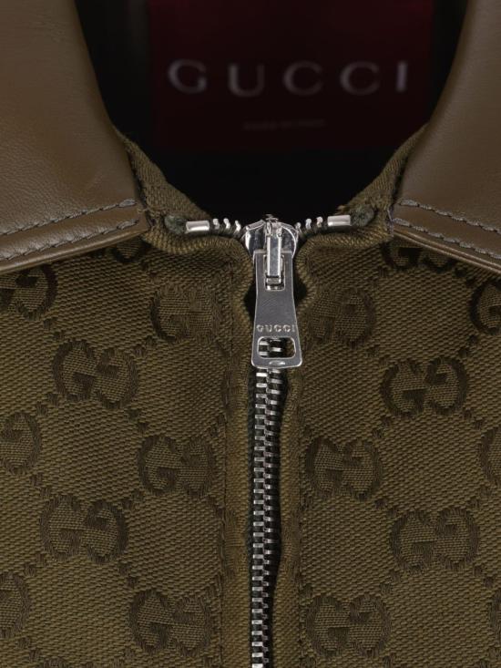25FW 구찌 GG 캔버스 자켓 826626 Z8B1O3602 Army green - GUCCI