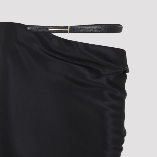 25FW 톰포드 롱 스커트 GC5828FAX1664 LB999 BLACK - TOMFORD