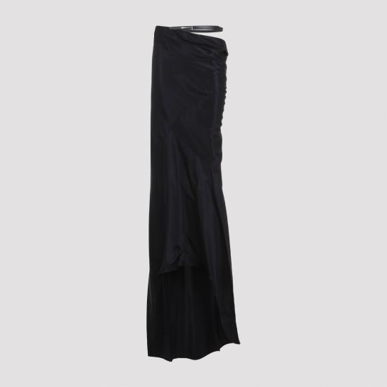 25FW 톰포드 롱 스커트 GC5828FAX1664 LB999 BLACK - TOMFORD