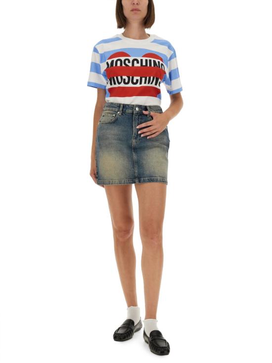 25FW 모스키노 숏 스커트 01168221 1329 DENIM - MOSCHINO