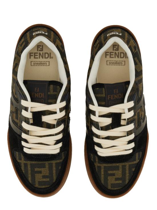 25FW 펜디 메치 스웨이드 로우탑 스니커즈 8E8470 AQ6IF17JT BLACK - FENDI