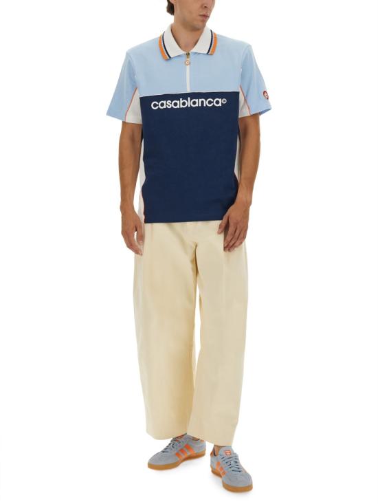 25FW 카사블랑카 반팔 티셔츠 MPF25JTP396 01PALEBLUEWHITE - CASABLANCA