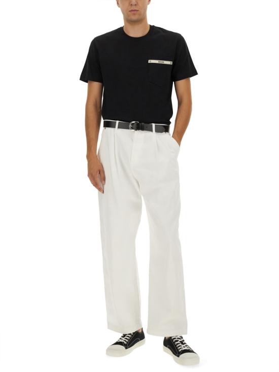 25FW 모스키노 반팔 티셔츠 07255241 0555 BLACK - MOSCHINO