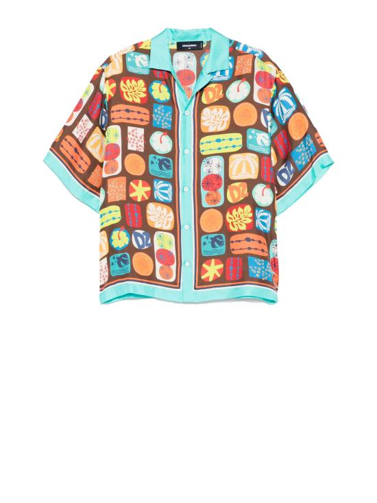 25SS 디스퀘어드2 반팔 셔츠 S78DM0042D35292001S RED