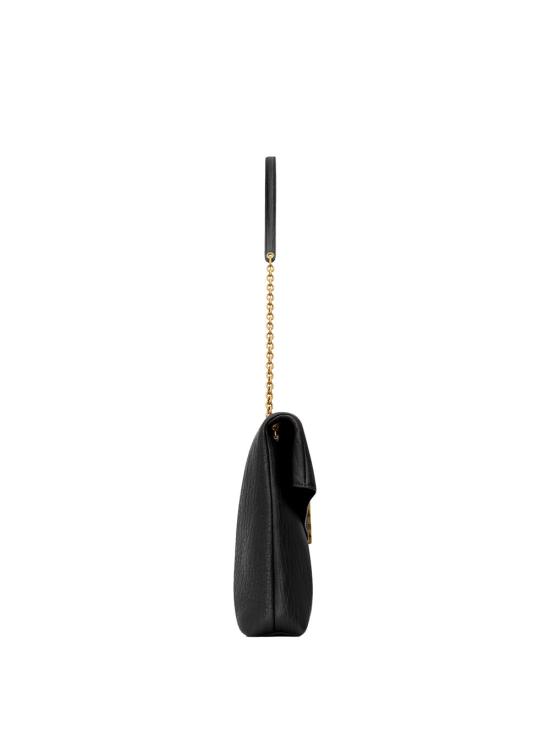 25FW 생로랑 체인 램스킨 카산드라 XXL 엔벨로프 파우치 841702AACYT 1000 BLACK - SAINT LAURENT
