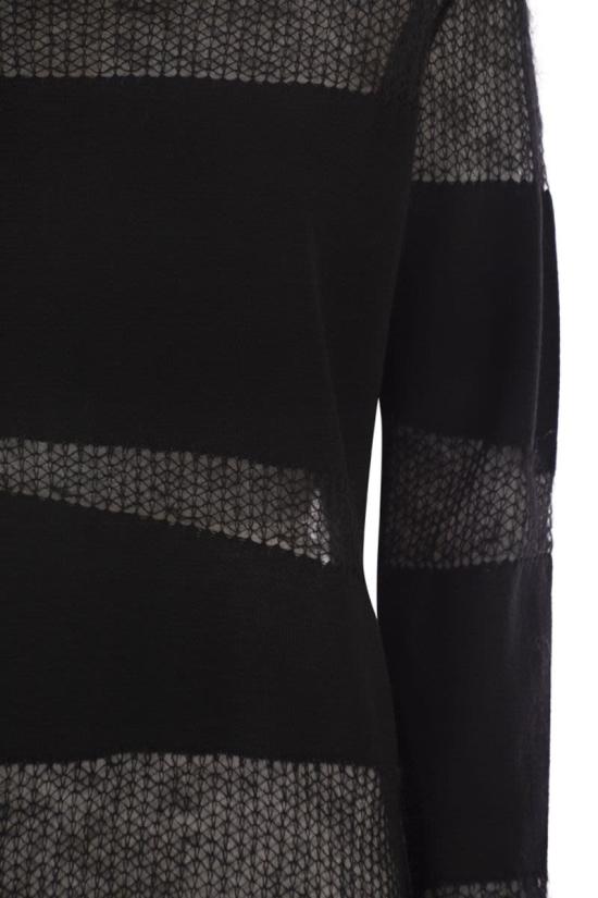 25FW 파비아나 필리피 플래티넘 모헤어 스웨터 MAD225F507L640 825 BLACK - FABIANA FILIPPI