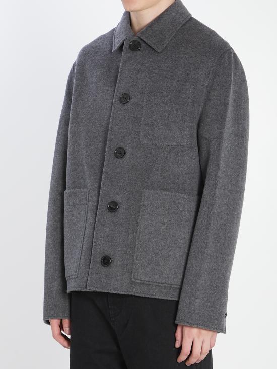 25FW 아미 플란넬 자켓 HJK844WV0022 055 GREY - AMI