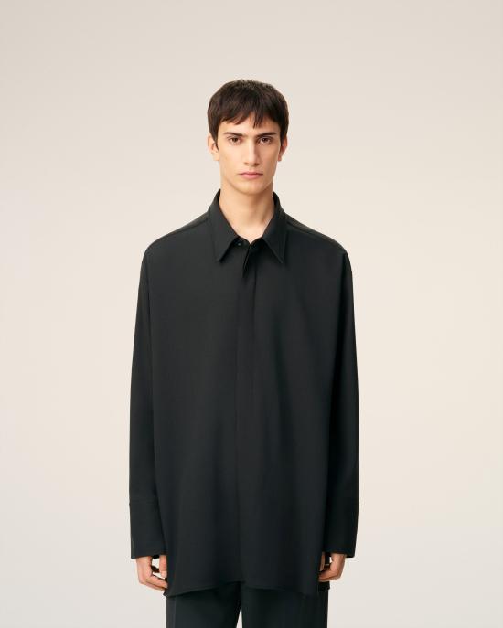 25FW 아미 긴팔 셔츠 H25HSH782WV0067 020 ANTHRACITE - AMI