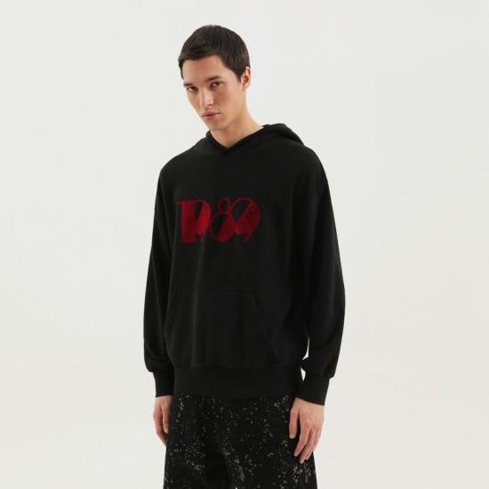 25FW 1989 스튜디오 긴팔 티셔츠 F04MMC007FLE003 0100 BLACK