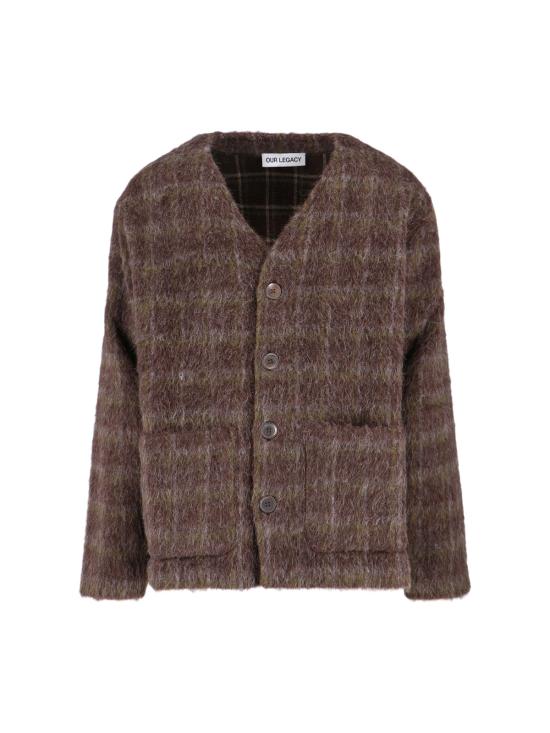 25FW 아워레가시 스웨터 M4256CD DORF CHECK HAIRY WOOL Brown