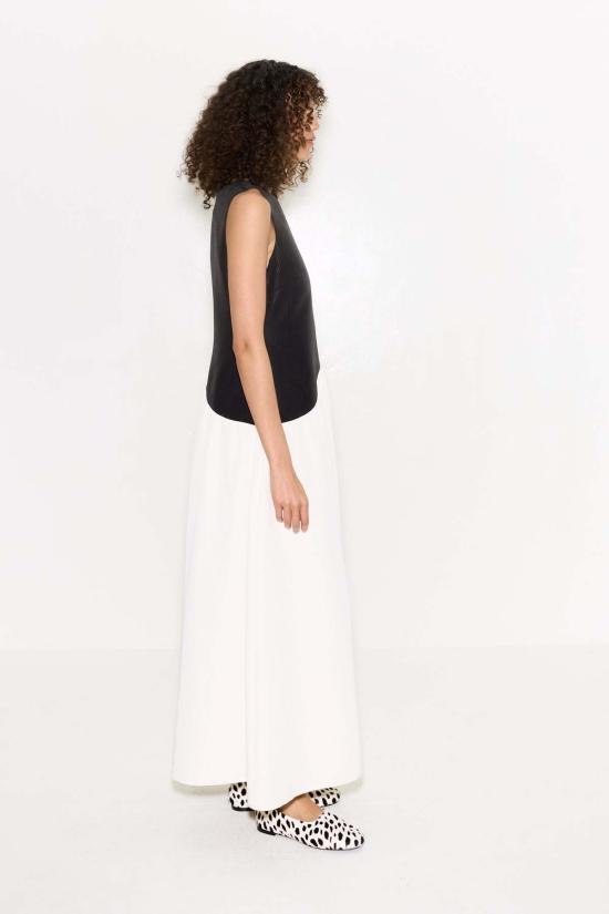  사이먼밀러 숏 원피스 Simon Miller Laurel 무아레 미디 드레스 블랙/본 - SIMONMILLER