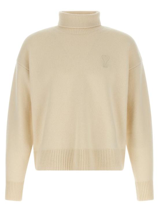 25FW 아미 ADC 울 캐시미어 퍼널넥 스웨터  UKS821KN0071185 WHITE