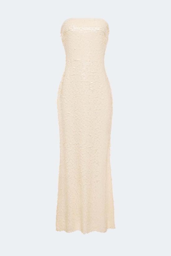  사이먼밀러 롱 원피스 사이먼 밀러 스컬프티 스트랩리스 스팽글 드레스 본 - SIMONMILLER