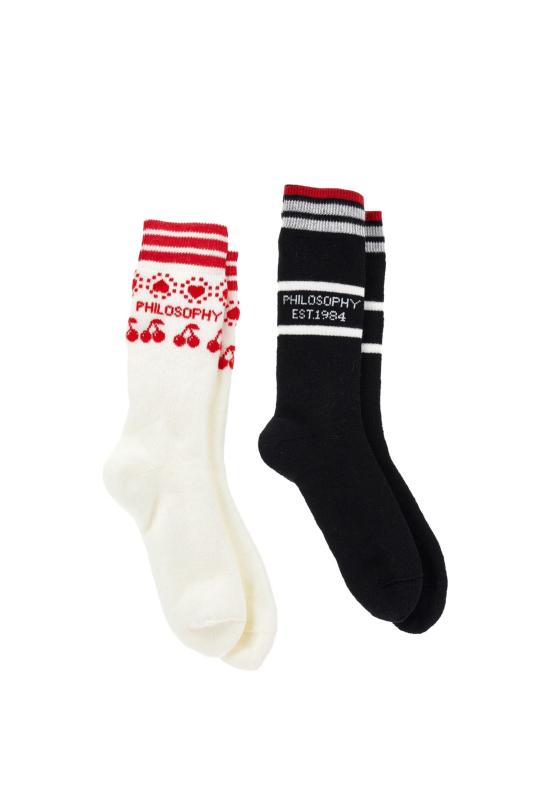 25FW [키즈] 필로소피 발목 양말 I9F003 6076 P150 WHITE