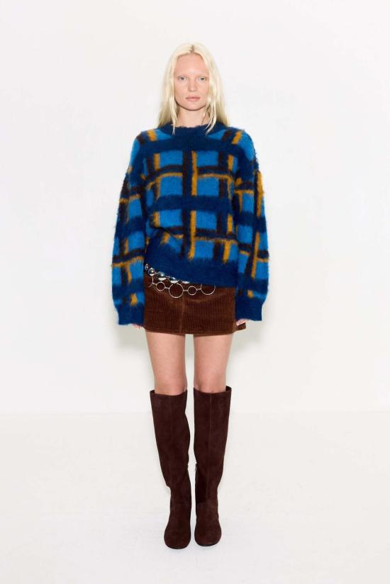  사이먼밀러 숏 스커트 사이먼 밀러 트위기 코듀로이 미니 스커트 초코 브라운 - SIMONMILLER