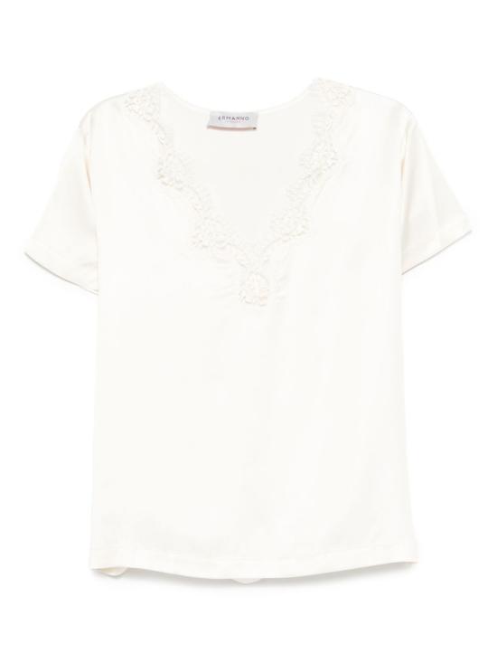 25FW 에르마노 반팔 티셔츠 D47EL017EL2MF333 BEIGE