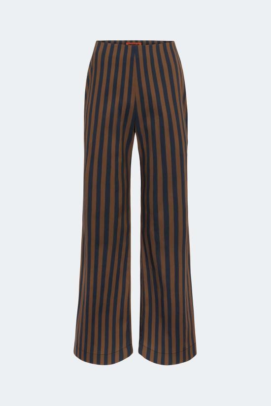  사이먼밀러 스트레이트 팬츠 사이먼 밀러 피아 팝린 팬츠 블랙/초코 브라운 스트라이프 - SIMONMILLER