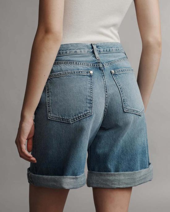  티더블유피 데님 숏팬츠 Twp Timmie 반바지 빈티지 워시 데님 - TWP