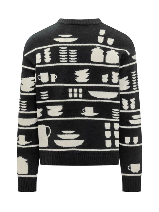 25FW JW앤더슨 스웨터 KW1431YN0379 901 BLACK WHITE - JW ANDERSON