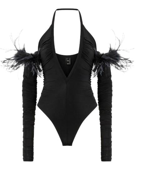 25FW 핑코 바디수트 티셔츠 OTTOVOLANTE105483A2GSZ99 Black