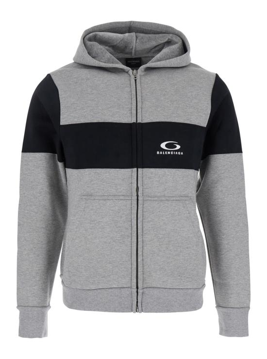 25SS 발렌시아가 로고 후드 집업  808832TRVJ21167 Grey