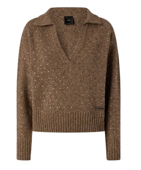 25FW 핑코 블라우스 NIBANI105684A2U4C3Z Brown