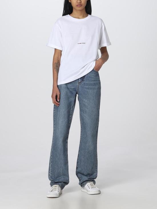 25FW 생로랑 반팔 티셔츠 460876YB2DQ 9000 White - SAINT LAURENT