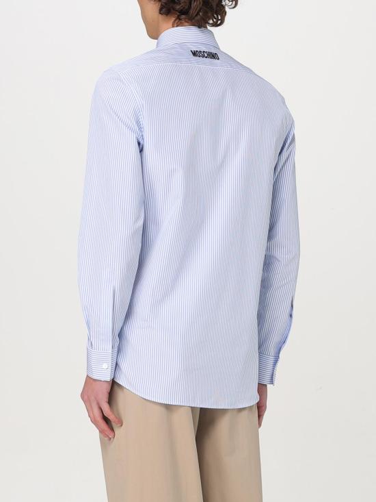 25FW 모스키노 긴팔 셔츠 02030232 2303 Blue - MOSCHINO