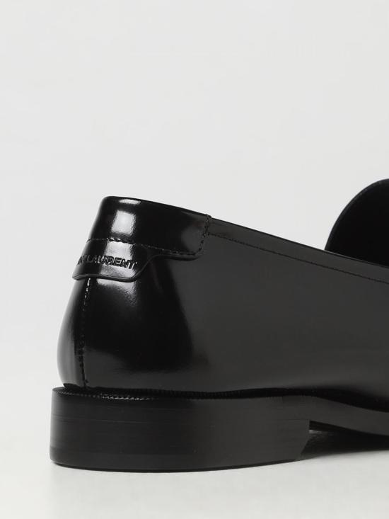 25FW 생로랑 모노그램 페니 로퍼 670231AAA7R 1000 Black - SAINT LAURENT