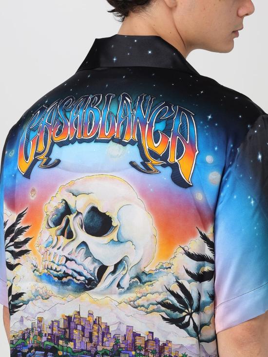 25FW 카사블랑카 반팔 셔츠 MS25SH003 08 Fa01 - CASABLANCA