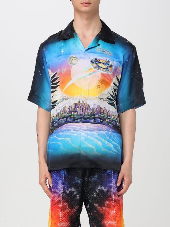 25FW 카사블랑카 반팔 셔츠 MS25SH003 08 Fa01