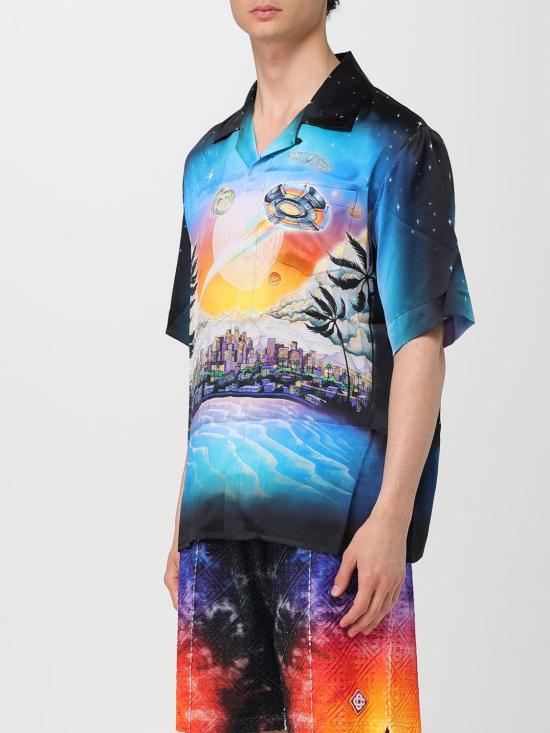 25FW 카사블랑카 반팔 셔츠 MS25SH003 08 Fa01 - CASABLANCA