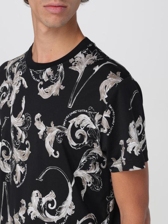 25SS 베르사체 반팔 티셔츠 78GAH6S0JS458 899 Black 1 - VERSACE