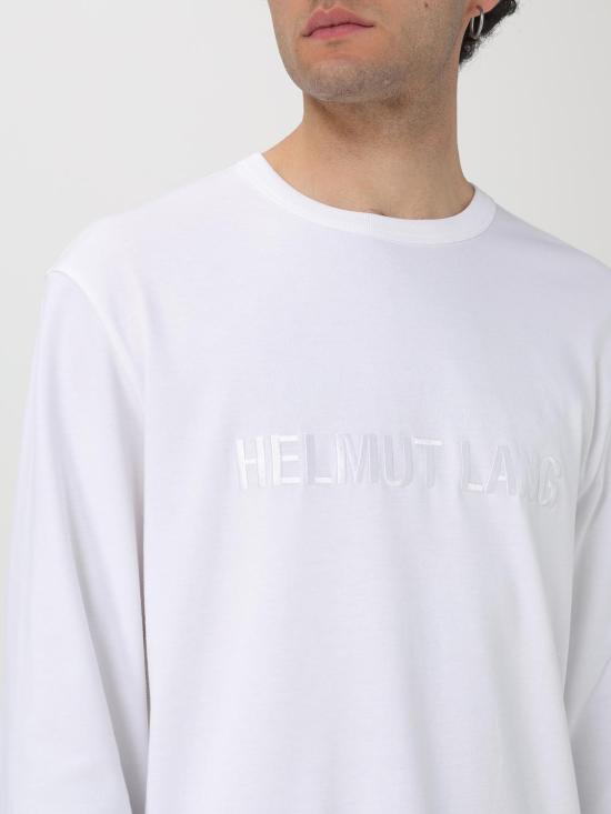 25SS 헬무트랭 롱슬리브 로고 티셔츠 O06HM511 100 White - HELMUT LANG