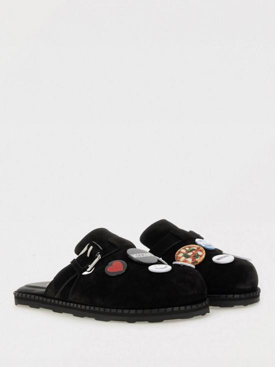 25SS 모스키노 뮬/슬리퍼 MA10252G0MME0 00A Black - MOSCHINO