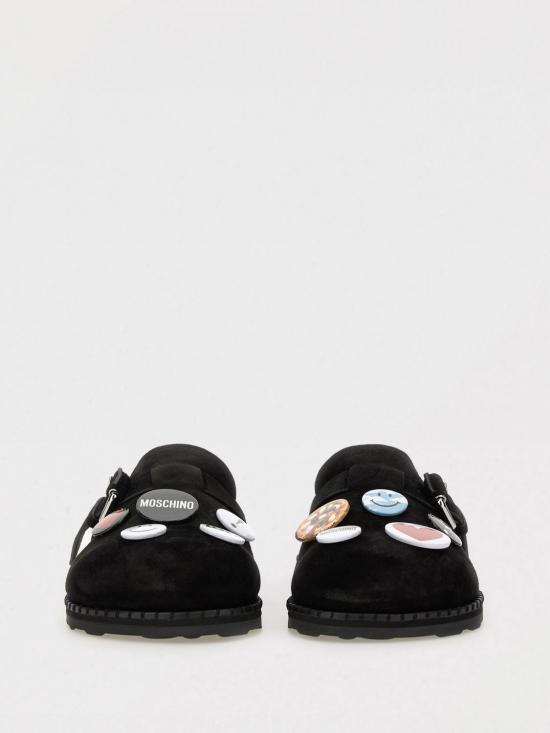 25SS 모스키노 뮬/슬리퍼 MA10252G0MME0 00A Black - MOSCHINO