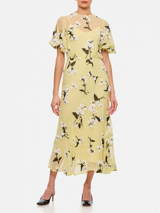 25SS 에르뎀 롱 원피스 PS25D38YFG HONEYSUCKLE Yellow - ERDEM
