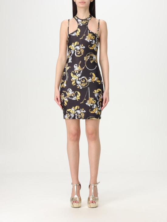 25FW 베르사체 숏 원피스 78HAO914JS470 G89 Black