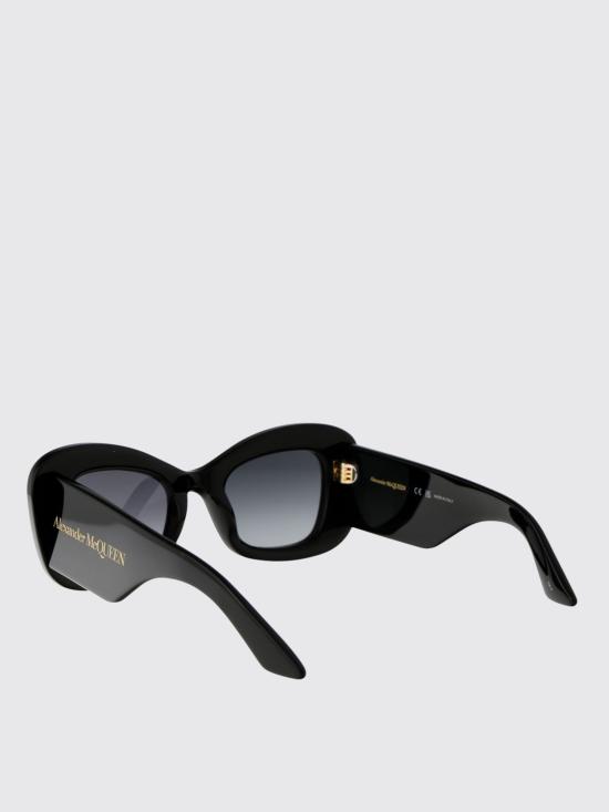 25FW 알렉산더 맥퀸 선글라스 AM0434S 001 Black - ALEXANDER MCQUEEN