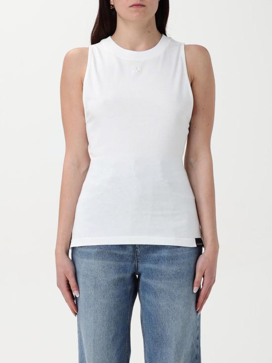 25FW 쿠레쥬 민소매 티셔츠 125JDE094JS0107 0001 White