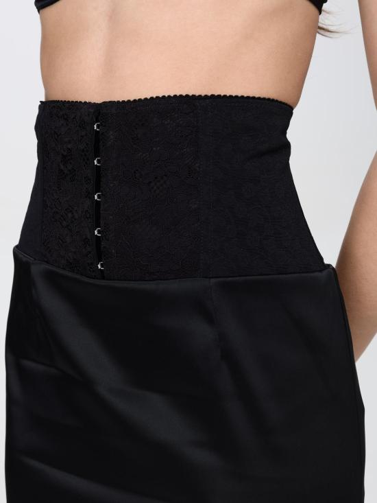 25FW 돌체앤가바나 롱 스커트 F4CI1TFURAD N0000 Black - DOLCE & GABBANA