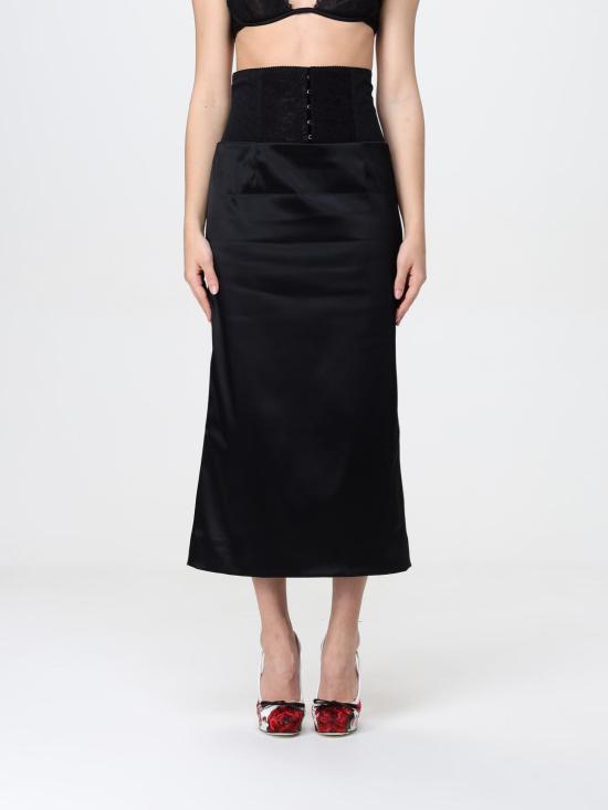 25FW 돌체앤가바나 롱 스커트 F4CI1TFURAD N0000 Black