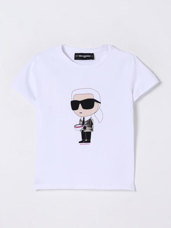 25FW [키즈] 칼라거펠트 티셔츠 Z30491 10P White