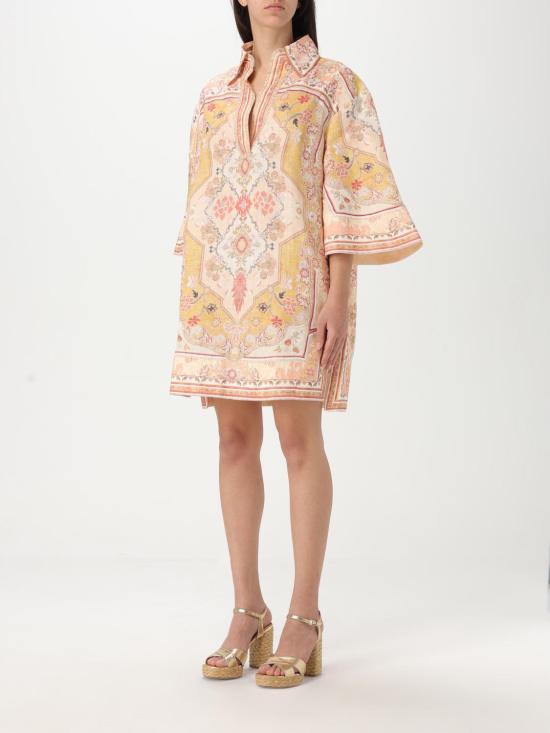 25FW 짐머만 롱 원피스 0712DRS251 MUSMU Mustard - ZIMMERMANN