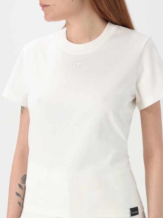 25SS 쿠레쥬 반팔 티셔츠 VESJTS006JS0107 0001 White - COURREGES