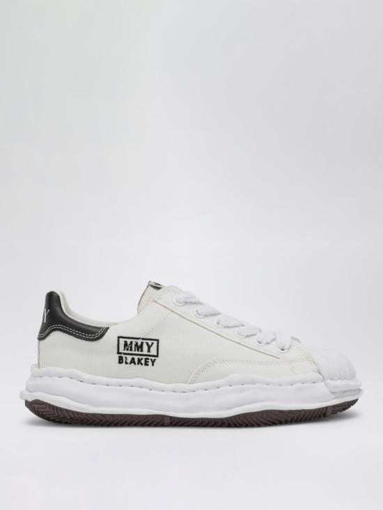 26SS 메종 미하라 야스히로 블레이키 OG 솔 캔버스 로우탑 스니커즈 A08FW735 WHT White