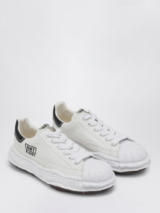 26SS 메종 미하라 야스히로 블레이키 OG 솔 캔버스 로우탑 스니커즈 A08FW735 WHT White - MAISON MIHARA YASUHIRO