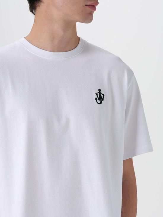 25SS JW앤더슨 앵커 자수 티셔츠 JT0257PG1510 001 White - JW ANDERSON