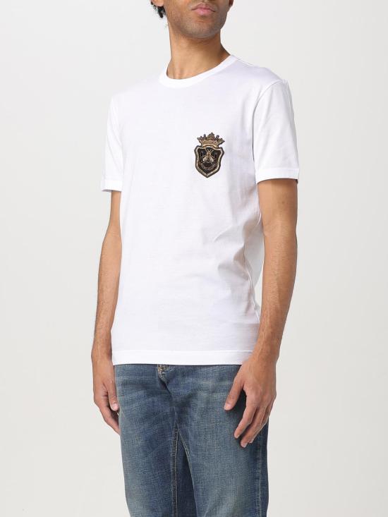 25FW 돌체앤가바나 반팔 티셔츠 G8PV1ZG7O4C W0800 White - DOLCE & GABBANA