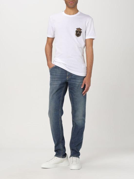 25FW 돌체앤가바나 반팔 티셔츠 G8PV1ZG7O4C W0800 White - DOLCE & GABBANA